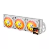 DARKFLASH DE360 White 360mm All-in-One Liquid CPU Cooler z białym podświetleniem pompy LED, 3x120mm wentylatory PWM