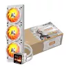 DARKFLASH DE360 White 360mm All-in-One Liquid CPU Cooler z białym podświetleniem pompy LED, 3x120mm wentylatory PWM