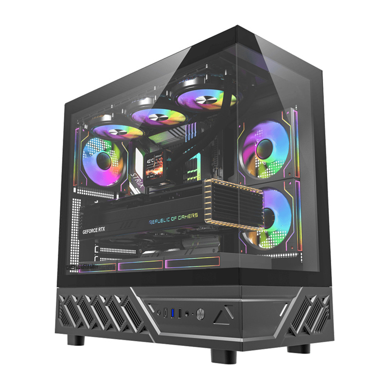 DarkFlash DS950 Mid-Tower Computer Case (Black) z 6 preinstalowanymi wentylatorami ARGB