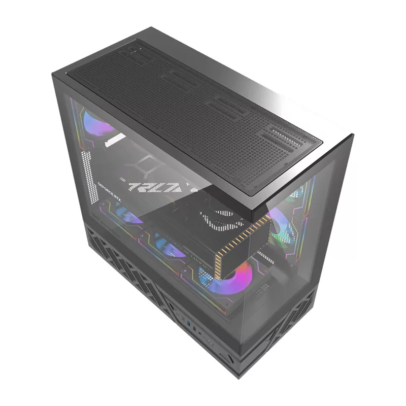 DarkFlash DS950 Mid-Tower Computer Case (Black) z 6 preinstalowanymi wentylatorami ARGB