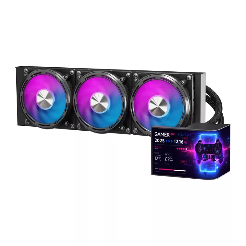 DarkFlash UV360 CPU Cooler (Black) - 360mm AIO Liquid Cooler z ARGB
