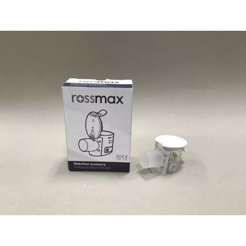 ROSSMAX NC200 CUP Nebulizator siateczkowy z kubkiem na lek, ustnikiem, maską dla dorosłych, maską dla dzieci, torbą do przenoszenia