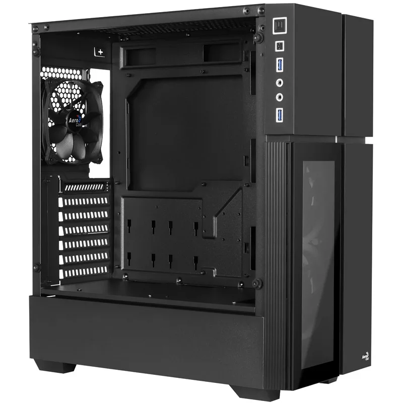 Aerocool Playa Midi-Tower, Tempered Glass - Czarny