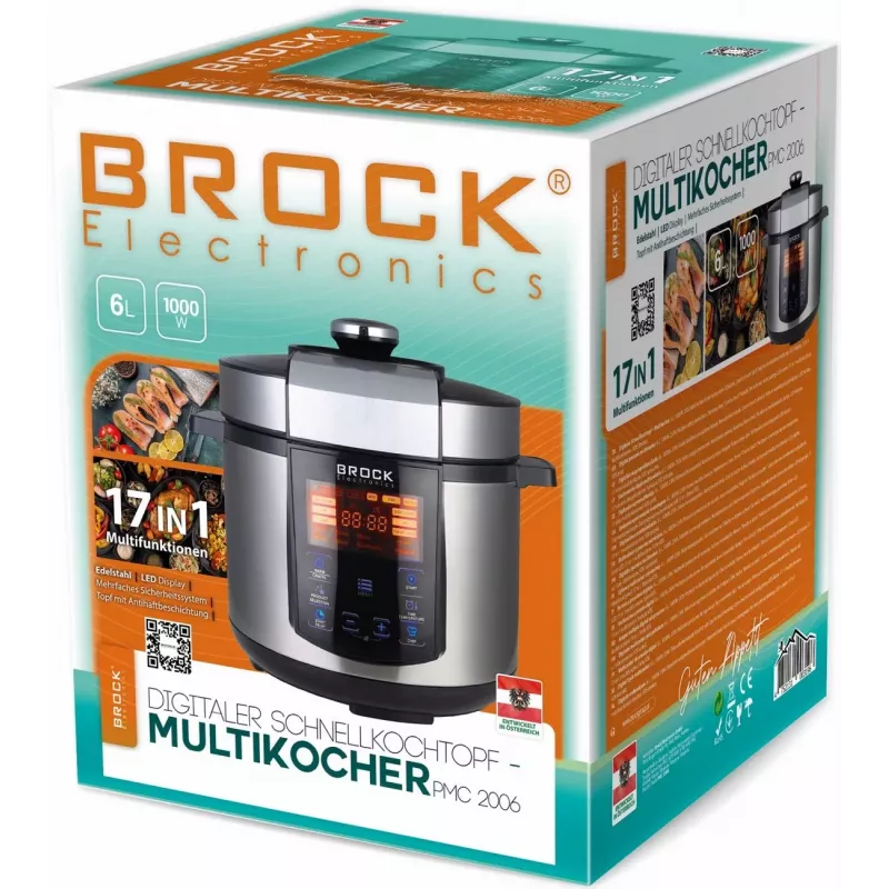 Brock PMC 2006 Elektryczny Młynek do Mięsa 2000W Czarny/Srebrny