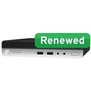 HP Renewed Grade A ProDesk 600 G4 DM Intel Core i3-8100T 8 GB NVMe 128 GB Intel UHD Graphics 630 Windows 11 Home