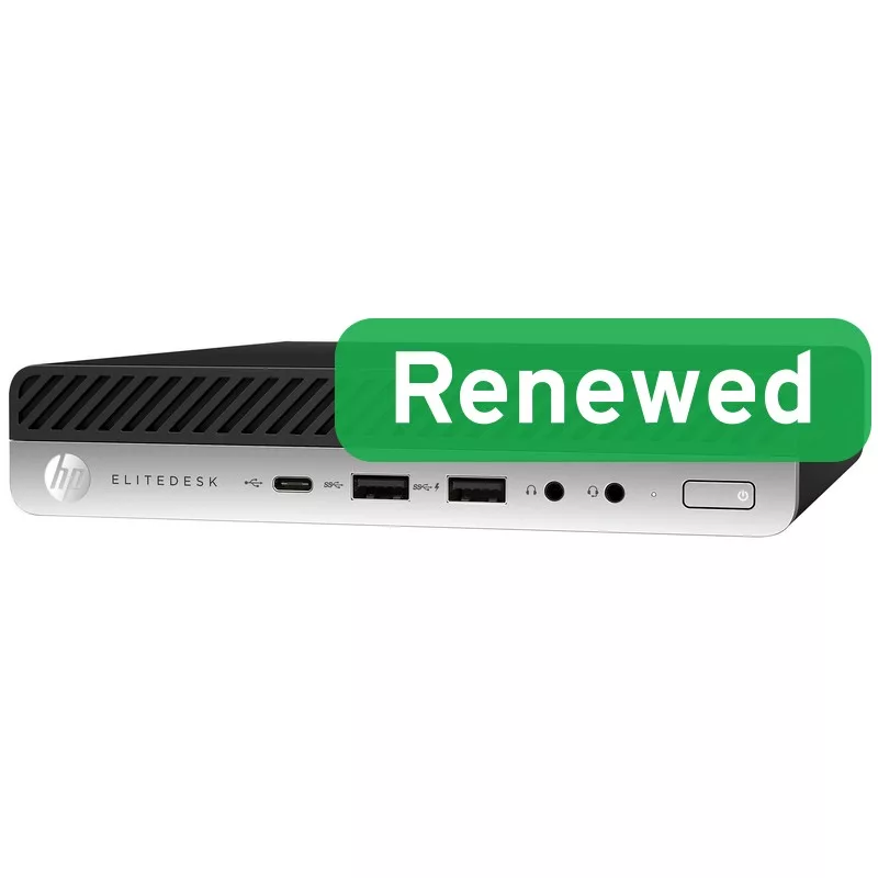 HP Renewed EliteDesk 800 G4 Mini PC, Intel Core i5-8500T, 8GB RAM, 256GB SSD, Windows 11 Pro