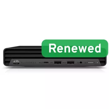 HP Renewed Grade A EliteDesk 800 G6 Intel Core i5-10500T 8GB 256GB SSD Windows 11 Pro Small Form Factor Desktop PC