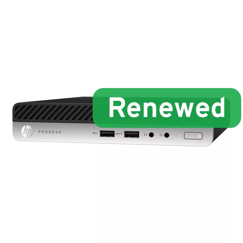 HP Renewed ProDesk 400 G4 SFF Desktop PC - Intel Core i3-8100T, 8GB RAM, 128GB SSD, Intel UHD Graphics 630, Windows 11 Pro