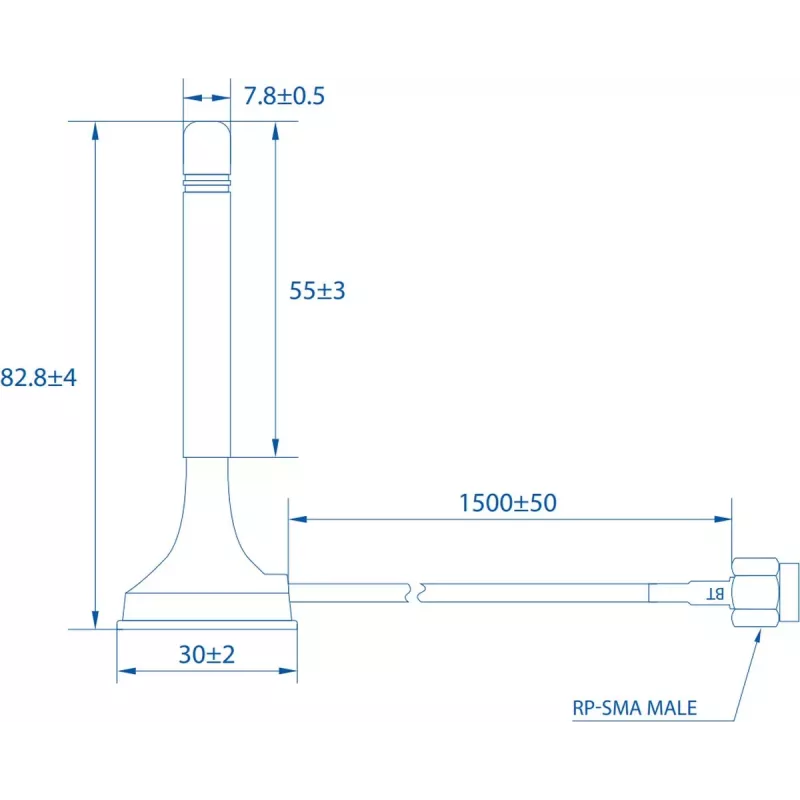 Antena Teltonika Bluetooth magnetyczna SMA 3 dBi 2,4 GHz