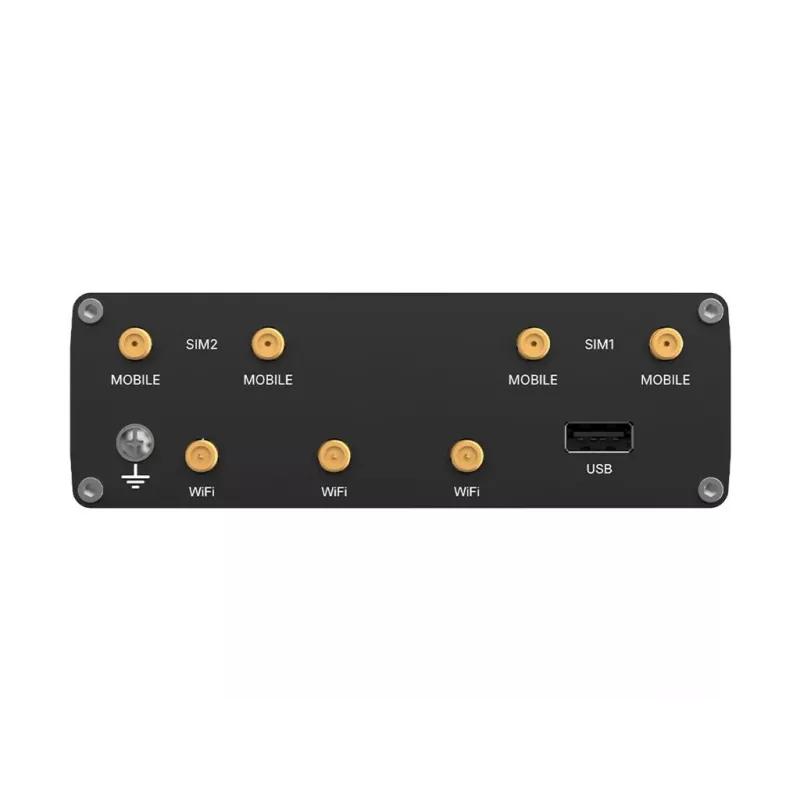 Teltonika RUTC42 5G NR Router bezprzewodowy z 4-portowym przełącznikiem Gigabit, dwuzakresowym Wi-Fi 5, podwójnym SIM, GNSS, obudową aluminiową