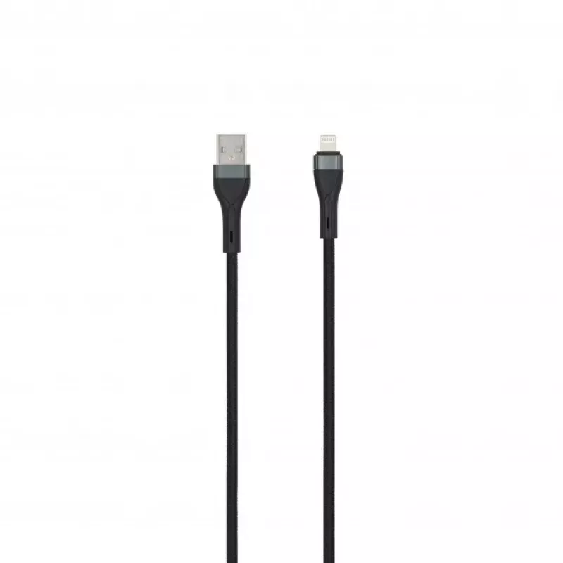 SEEK TOTI USB-A do Lightning 2m Pleciony Kabel 2A (Non-MFI) Czarny