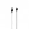 SEEK TOTI USB-A do USB-C Pleciony Kabel 2m 3A Czarny