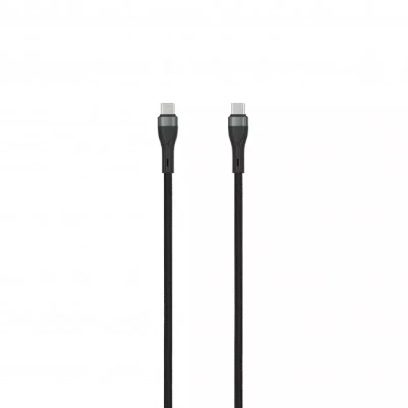 SEEK TOTI USB-C do USB-C 2m Pleciony Kabel 3A Czarny
