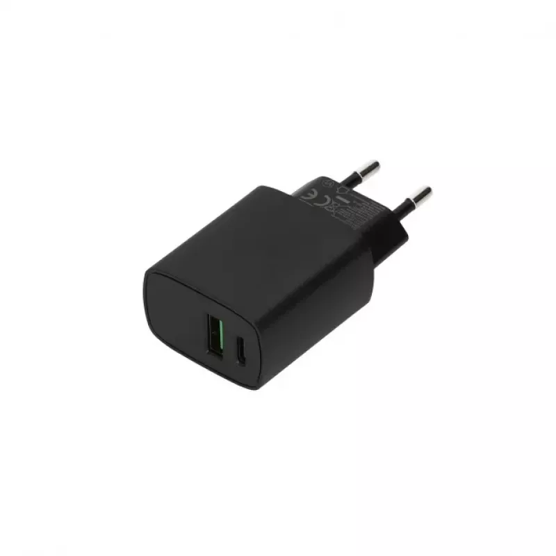 SEEK TOTI 20W Type-C + USB A Ładowarka ścienna szybkiego ładowania, czarna