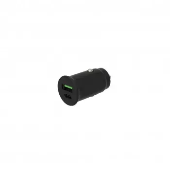 Ładowarka samochodowa SEEK TOTI 30W Type-C + USB A, czarna