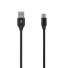 SEEK TOTI USB A do Micro USB, pleciony kabel 2m, 2A, czarny