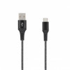SEEK TOTI USB-A do USB-C 2m Pleciony Kabel 2A, Czarny/Space Grey