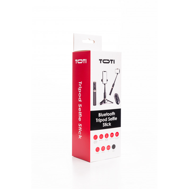 SEEK TOTI Selfie Stick z ukrytym statywem Q12, czarny