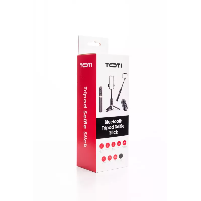 SEEK TOTI Selfie Stick z ukrytym statywem Q12, czarny