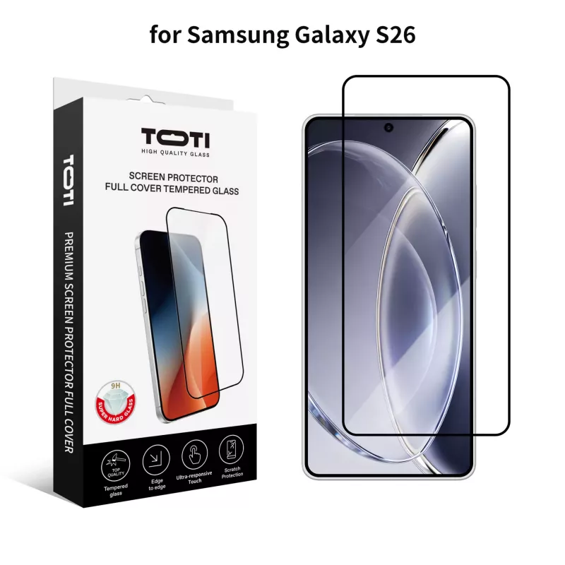 TOTI PREMIUM Szkło hartowane 2.5D ochrona ekranu Full Cover do Samsung Galaxy S26