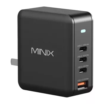MINIX NEO-P165 GaN Wall Charger z 3x USB-C i 1x USB-A 165W