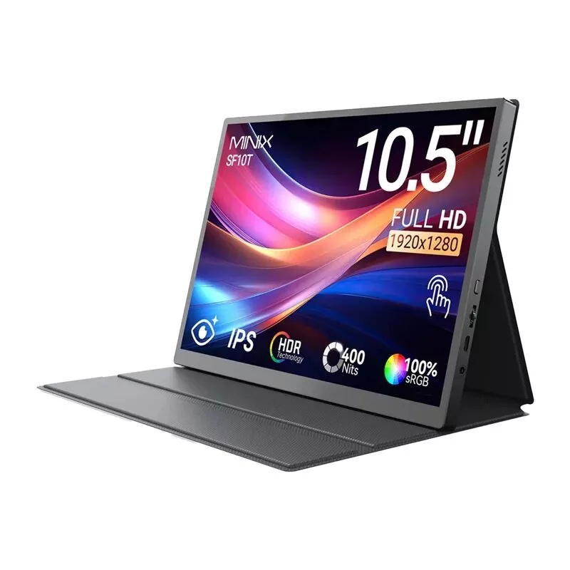 MINIX SF10T 10.5 inch Przenośny Monitor z Ekranem Dotykowym, 1920x1200 IPS, USB-C, Bateria 8000mAh