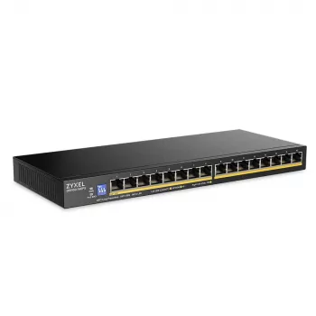 ZyXEL GS1100-16EPS 16-Port Gigabit Niezarządzalny Switch PoE+ z budżetem 135W