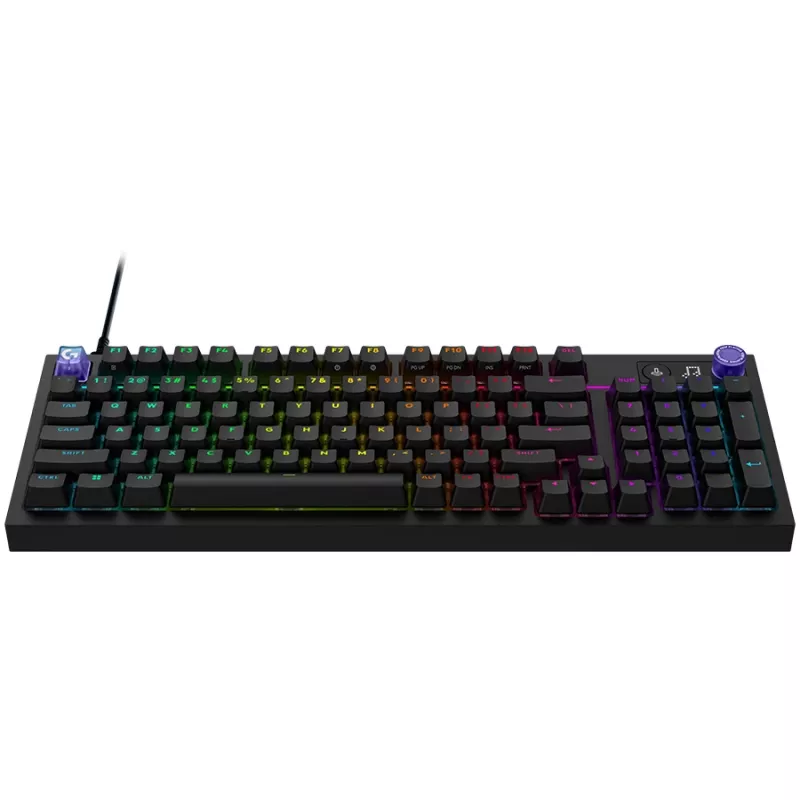 Klawiatura gamingowa Logitech G316 X 98, układ węgierski, czarna, przewodowa, Lightsync RGB