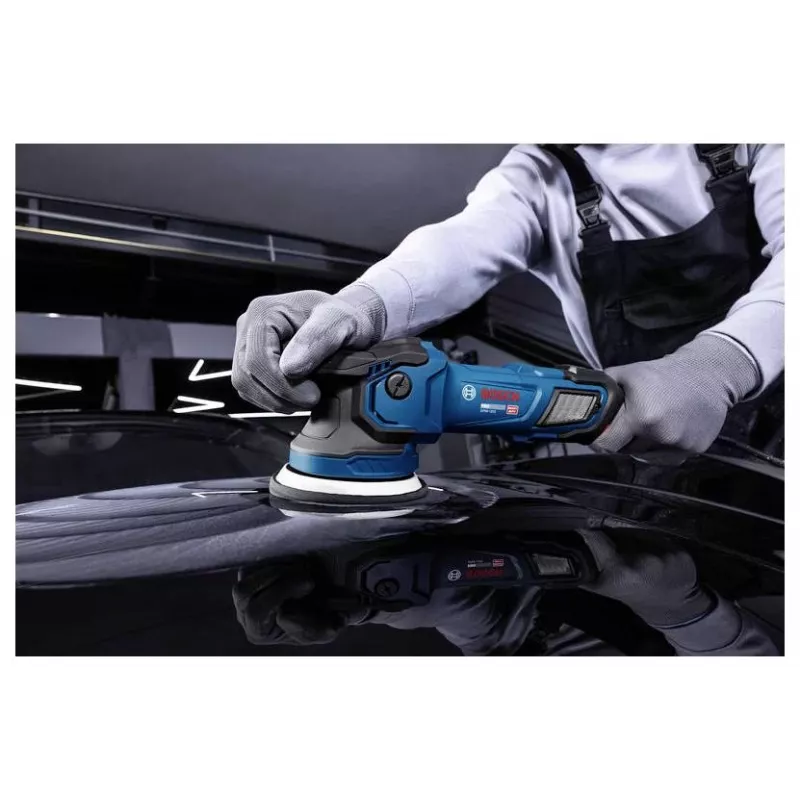 BOSCH GPX9-125S Zestaw polerki rotacyjnej z piankową nakładką i polerską osłoną, 18V akumulatorowa (samo narzędzie)