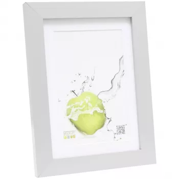Deknudt S66KD1 P1 18x24 Wood Silver Picture Frame with Passepartout