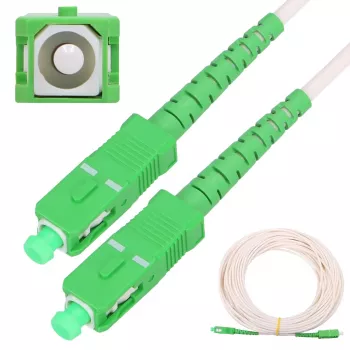 Extralink Patch Cord SC/APC-SC/APC, LSOH, Single Mode, Simplex, G.657A2, 3 mm, 15 m, Biały