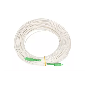 Extralink Patch Cord SC/APC-SC/APC, LSOH, Single Mode, Simplex, G.657A2, 3 mm, 15 m, Biały