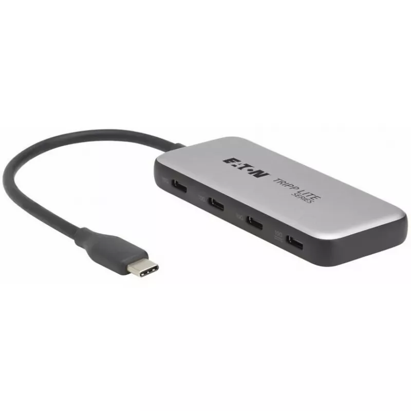 Hub USB-C 4-portowy Eaton Tripp Lite Series, USB 3.2 Gen 2 (10 Gbps) - Czarny