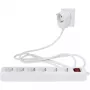 Listwa zasilająca REV Powersplit 6+1 gniazd z przełącznikiem, kabel 2m, biała
