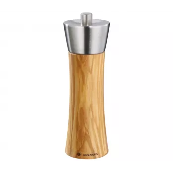 Młynek do soli Zassenhaus Augsburg z drewna oliwnego, 18 cm