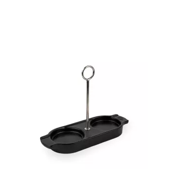 Peugeot Linea Ceramic Mill Drip Tray Satin Black 18 cm