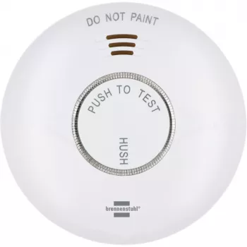 Brennenstuhl Connect WiFi RM A 3020 Smart Smoke Detector z kontrolą przez aplikację, bateryjny, 120 mm x 36 mm, biały