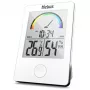 MEBUS 11130 Termo-Higrometr Biały - Cyfrowy Monitor Temperatury i Wilgotności z Wyświetlaczem LCD