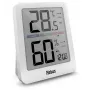 Mebus 40928 Termo-Higrometr Biały Monitor Temperatury i Wilgotności Wewnątrz i Na Zewnątrz z Wyświetlaczem LCD