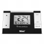 MEBUS 51059 Digital Alarm Clock - Black/Silver - LCD Display - 12/24h - Rechargeable Battery - Micro-USB