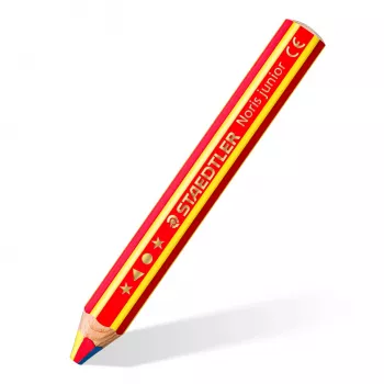 STAEDTLER Noris Junior 1403 BK 3-in-1 Rainbow Pencil, Black, Break-Resistant, PEFC, for Children 2+