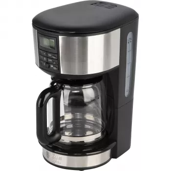 Russell Hobbs Buckingham 20680-56 Ekspres do kawy filtracyjny półautomatyczny, 1,25 l, 1000 W, czarny/srebrny