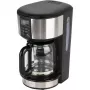 Russell Hobbs Buckingham 20680-56 Ekspres do kawy filtracyjny półautomatyczny, 1,25 l, 1000 W, czarny/srebrny