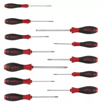 Zestaw wkrętaków Wiha SoftFinish 12-częściowy, płaski, PH, PZ, TORX (302HK12)