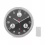 MEBUS 13149 Zegar ścienny sterowany radiowo 30 cm Aluminium Cichy mechanizm