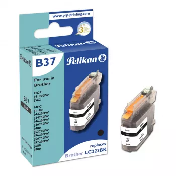 Pelikan B37 kompatybilny wkład z tuszem do Brother LC-223BK, czarny, 600 stron