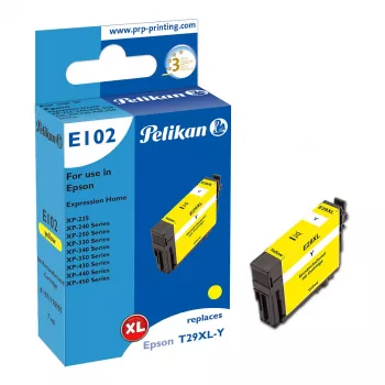 Pelikan E102 Kompatybilny wkład atramentowy Żółty Wysoka (XL) Wydajność do Epson XP-450 XP-440 XP-430 XP-350 XP-340 XP-330 XP-250 XP-240 XP-235 1 sztuka