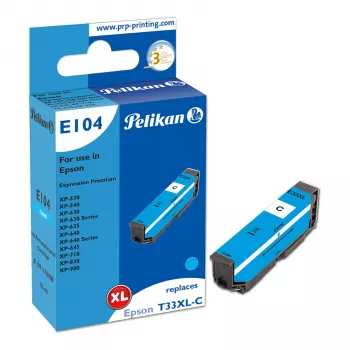Pelikan E104 Kompatybilny wkład atramentowy Cyan High Yield (XL) do Epson XP-530 XP-540 XP-630 XP-635 XP-640 XP-645 XP-710 XP-830 XP-900