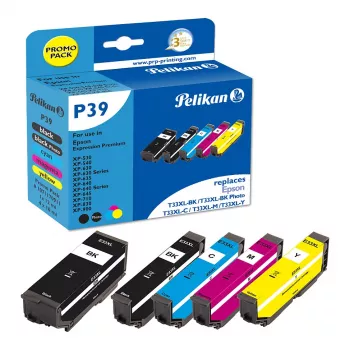 Pelikan P39 Kompatybilny Zestaw Wkładów Atramentowych Multipack 5 szt. do Epson 33XL (Czarny, Cyan, Magenta, Żółty, Photo Black)
