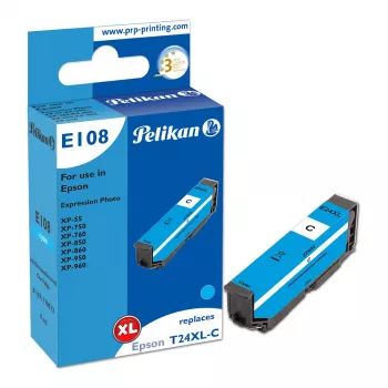 Pelikan E108 Kompatybilny wkład atramentowy Cyan High Yield (XL) do Epson Expression Photo XP-55/XP-750/XP-760/XP-850/XP-860/XP-950/XP-960 - 1 szt.